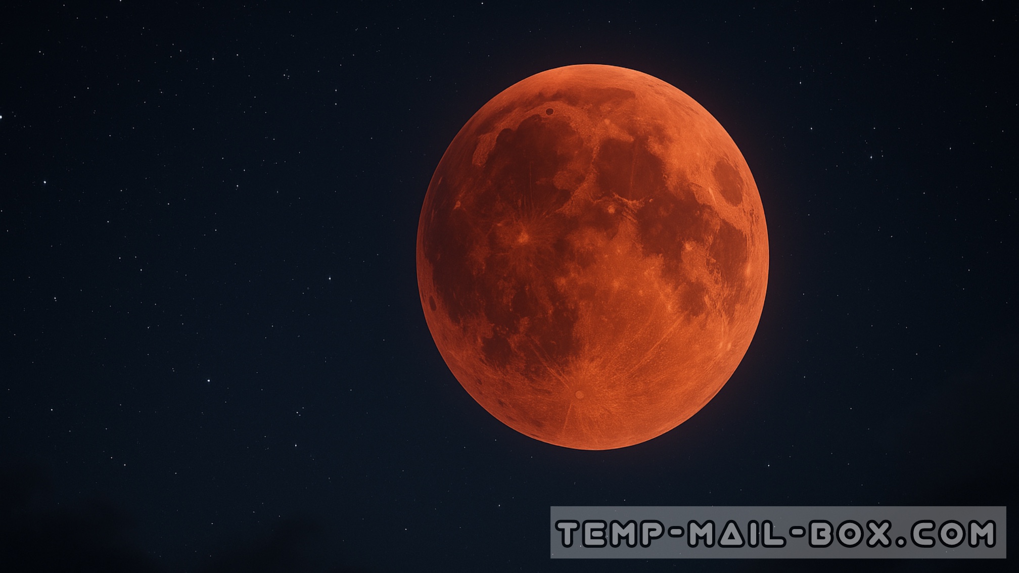 Rare Lunar Eclipse with Red Moon