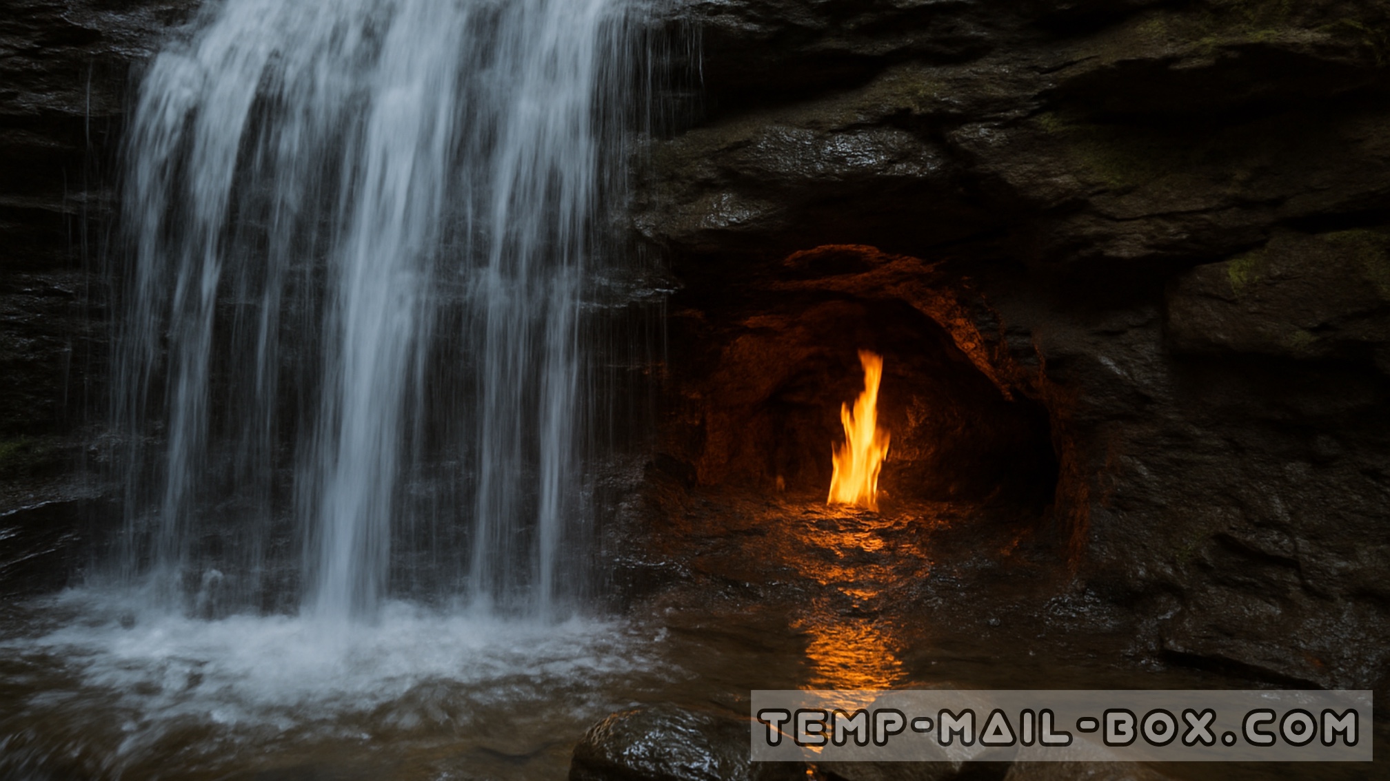The Mystery of the Eternal Flame: A Fire That Burns Beneath a Waterfall